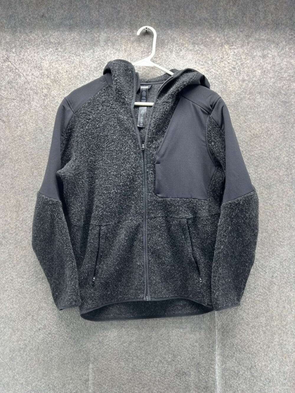 Lululemon Jacket Womens XS Gray Hooded Fleece Softshell Full Zip Hiking Outdoor